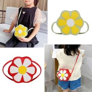 Child Girls Flower Travel Vacation Purse Handbag Shoulder Bag Kids Crossbody Bag