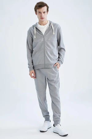 DEFACTO Slim Fit Rib Hem Fleece Pocket Sweatpants