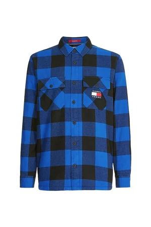 Tommy Jeans Shirt - TJM SHERPA FLANNEL O Blue