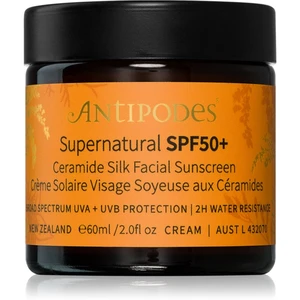 Antipodes Supernatural SPF50+ Ceramide Silk Facial Sunscreen ochranný pleťový krém s ceramidy SPF 50+ 60 ml