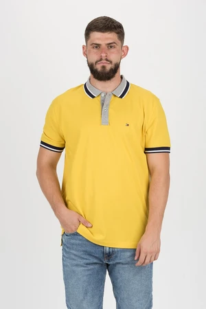 Tommy Hilfiger Polo tričko - CONTRAST PLACKET REGULAR POLO žlté