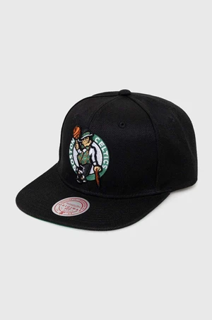 Kšiltovka Mitchell&Ness BOSTON CELTICS černá barva, s aplikací