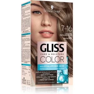 Schwarzkopf Gliss Color permanentní barva na vlasy odstín 7-16 Chladná popelavá blond 1 ks