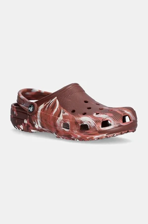 Pantofle Crocs Classic Marbled Clog pánské, hnědá barva, 206867