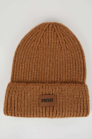 DEFACTO Women's Woven Labeled Winter Beanie