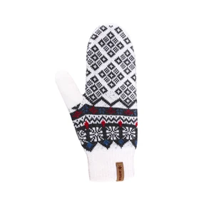 Gloves Kama Knitted Merino R111 black L, white