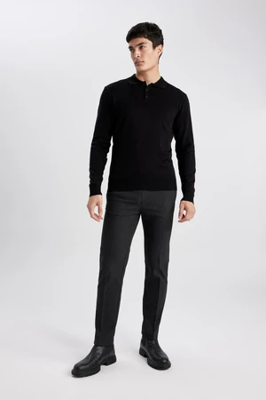 DEFACTO Wool Look Jogger Pants Pocket Straight Leg