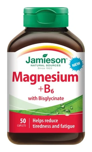 JAMIESON Horčík + vitamín B6 s bisglycinátom 50 tabliet