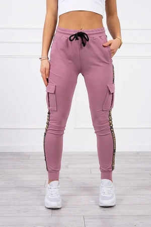 Cargo pants dark pink