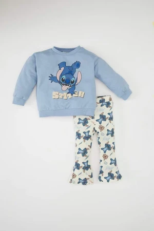 DEFACTO Baby Girl Disney Lilo & Stitch Sweatshirt Bottom 2-Piece Set