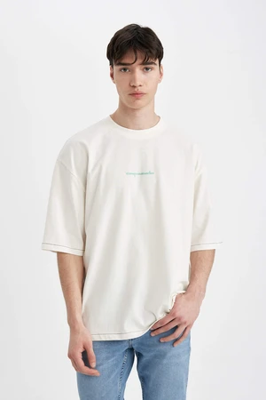 DEFACTO Loose Fit Crew Neck Printed T-Shirt