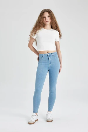 DEFACTO Jegging High Waist Ankle Length Skinny Leg Basic Jeans