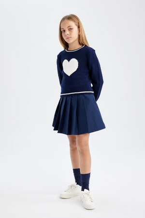 DEFACTO Girl's Gabardine Pleated Skirt