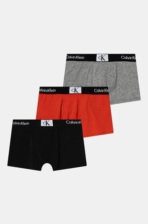 Dětské boxerky Calvin Klein Underwear 3-pack červená barva, B70B700486