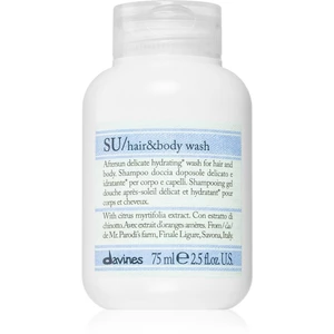Davines SU Hair&Body Wash sprchový gél a šampón 2 v 1 75 ml