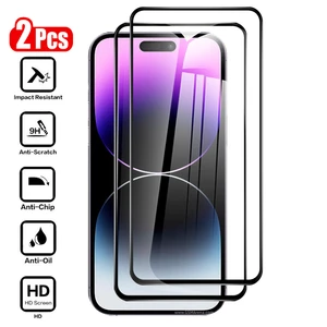 2PCS Full Cover Tempered Glass For iPhone 14 Pro Max Screen Protector For iPhone14 Pro Aifon 14Pro 14 Plus Protective Film Cover