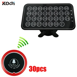 Restaurant Waiter Calling System Wireless Table Bell Pagers 1 host receiver 30 Call Transmitters