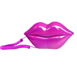 Corded Landline telephone, Funny Novelty Lips Phone, Wired Mouth Telephone Cartoon Shaped Real Land line Home Office