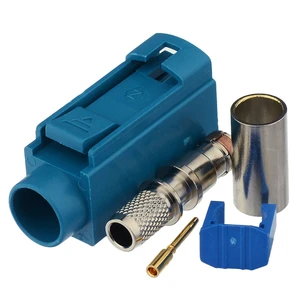 Superbat Fakra Z Crimp Waterblue /5021 Neutral Coding Female RF Coaxial Connector for Cable RG58 LMR195