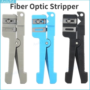 2pcs 45-163 Fiber Optic Stripper 45-163 Optical Fiber Jacket Stripper FTTH Optical Cleaver Slitter Cable Stripping Cutter Tool