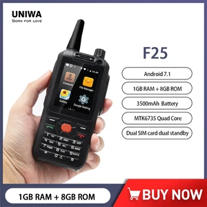 UNIWA F25 Zello Walkie Talkie 2.4 Inch Radio Android Smartphones 4G LTE Quad Core 1GB +8GB Signal Booster PTT 3500mAh Phones GPS