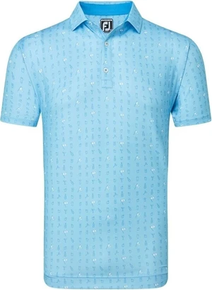 Footjoy The 19th Hole Lisle Blue Sky S Polo-Shirt