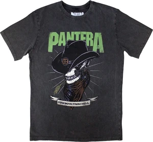 Pantera Tričko Skeleton Cowboy Stone Wash Unisex Charcoal Grey S