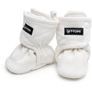 T-TOMI Booties Cream detské capačky 6-9 months Warm 1 pár