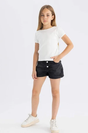 DEFACTO Girl's Mom Fit Jean Shorts