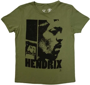 Jimi Hendrix T-Shirt Let Me Live Womens Khaki Green S