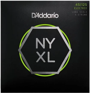 D'Addario NYXL45125 Saiten für 5-saitigen E-Bass, Saiten für 5-Saiter E-Bass