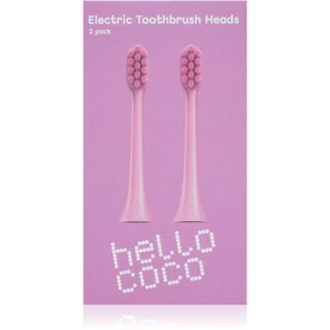 Hello Coco Electric Toothbrush Heads Pink náhradní hlavice pro zubní kartáček 2 ks