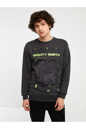 LC Waikiki LCW Casual Crew Neck Long Sleeve Rick and Morty Printed Men's Sweatshirt