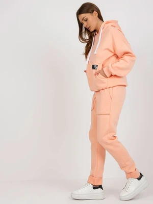 Peach tracksuit with oversized sweatshirt