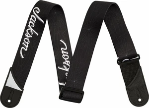 Jackson White Logo Strap Correa de guitarra textil Black