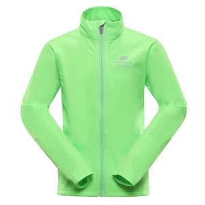 Kids softshell jacket with membrane ALPINE PRO MULTO neon green gecko