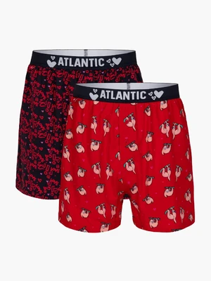 Boxer shorts Atlantic 2GMB-003 A'2 S-2XL red-navy