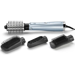 Horkovzdušný kartáč na vlasy s duální ionizací Babyliss Hydro-Fusion 4in1 - 1000 W, světle modrý (AS774E) + dárek zdarma