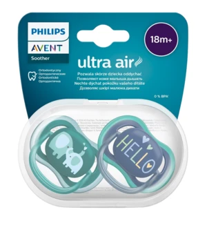 PHILIPS AVENT Šidítko Ultra air 18m+ chlapec (slon) 2 ks