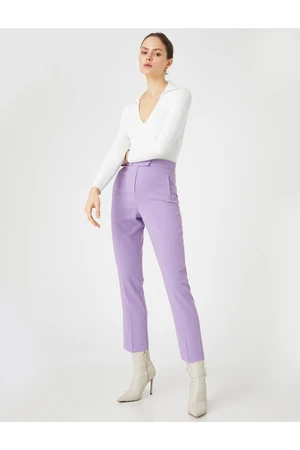 Koton Cigarette Fabric Trousers with Pocket Detail.