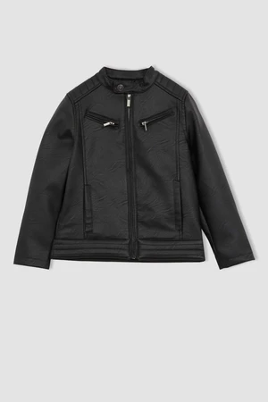 DEFACTO Boy Basic Faux Leather Jacket