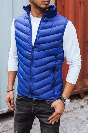 Men's quilted vest dark blue Dstreet z