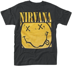 Nirvana Tričko Box Happy Face Black L