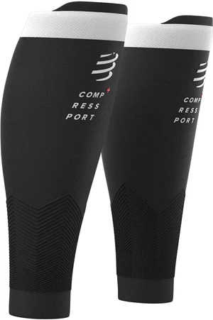 Compressport R2v2 Black T1 Bežecké návleky na lýtka