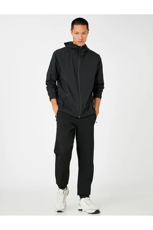 Koton Basic Oversize sportovní bunda s kapucí na zip