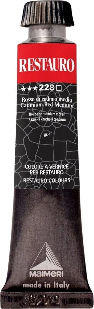 Maimeri Varnish Restauro Peinture de restauration Cadmium Red Medium 228 20 ml 1 pc