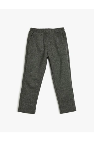 Koton Basic Sweatpants with Pocket Detail and Elastic Waist