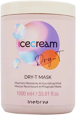 Inebrya Vyživujúca maska na suché, krepovité a chemicky upravené vlasy Ice Cream (Dry-T Mask) 1000 ml