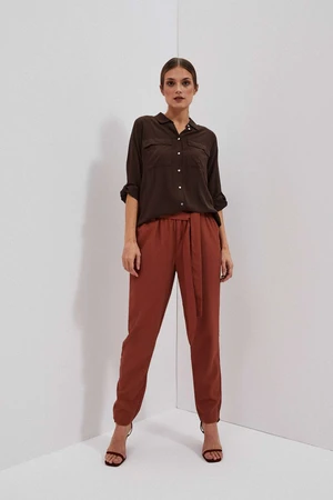 WOMEN'S TROUSERS L-SP-4012 BROWN