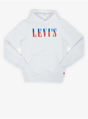 Biela chlapčenská mikina s kapucňou Levi's®